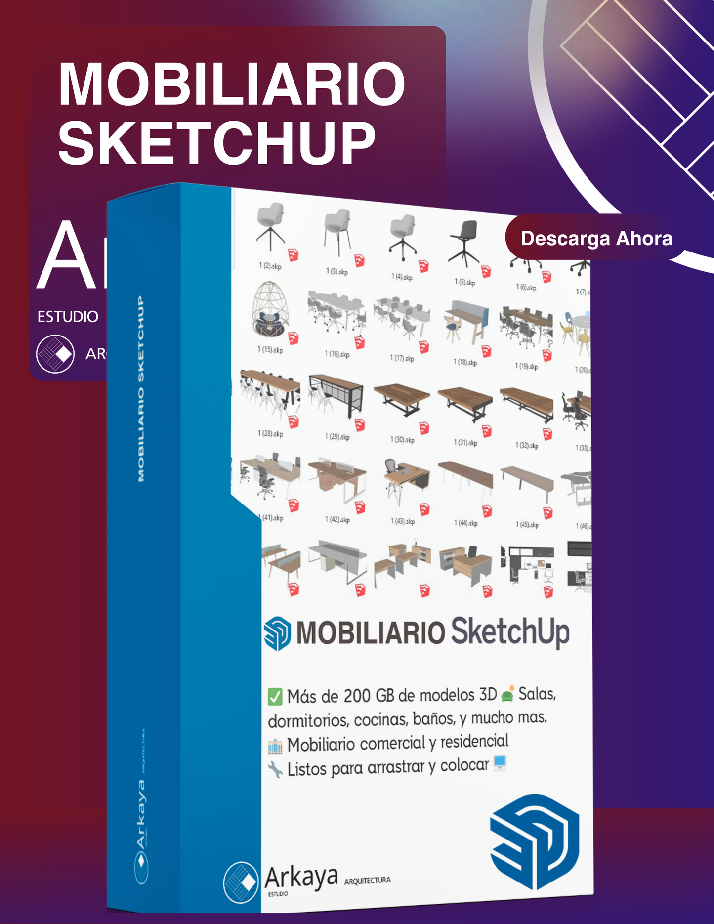 Mobiliario SketchUp Paquete