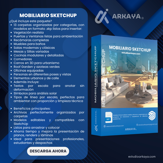 Mobiliario SketchUp Paquete