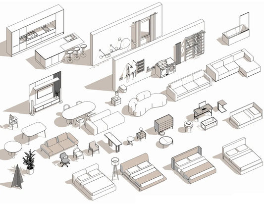 Mobiliario Revit Paquete
